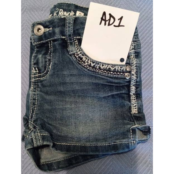 Revolution By Revolt Jean Shorts Girls Size 8 Denim Cotton Regular Fit (AD1) - Picture 4 of 4